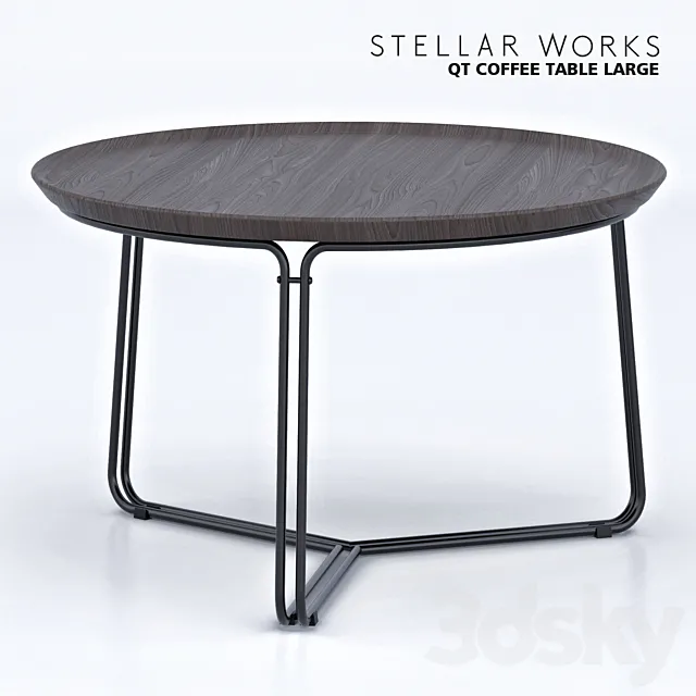 Stellar Works QT Coffee table Small Large 3DS Max Model