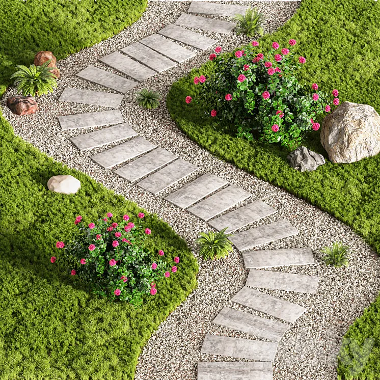 Stepping Stone Designs Decorative Floor Grass 02 3DS Max