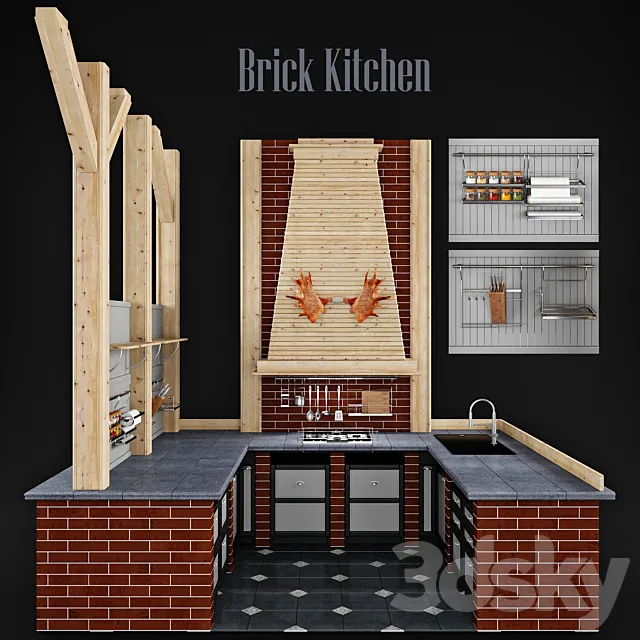 Stewed kitchen 3DS Max Model