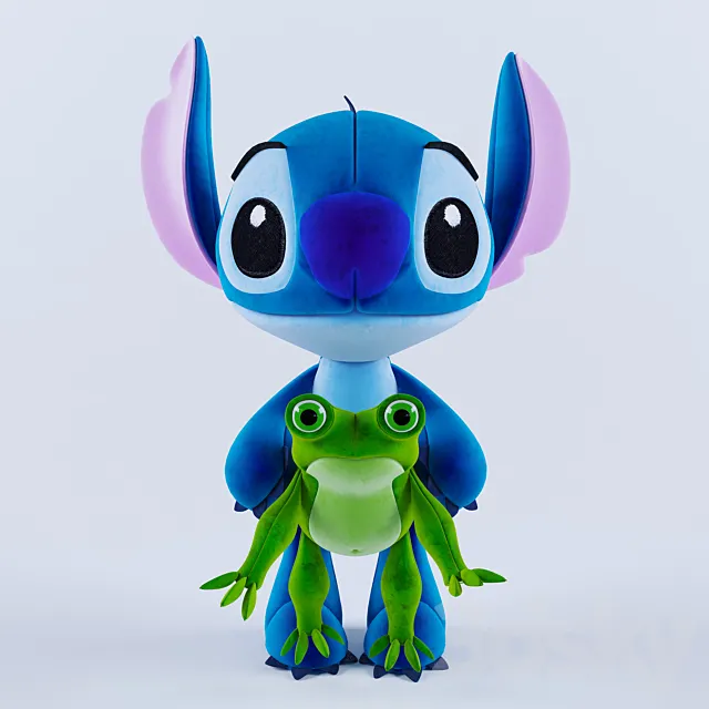 Stich and his friend Toad 3ds Max