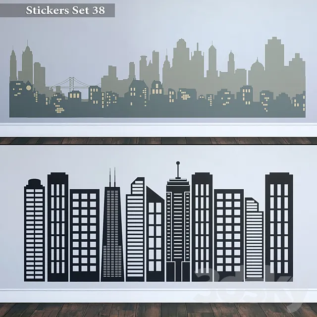 Stickers Set 38 3DS Max Model