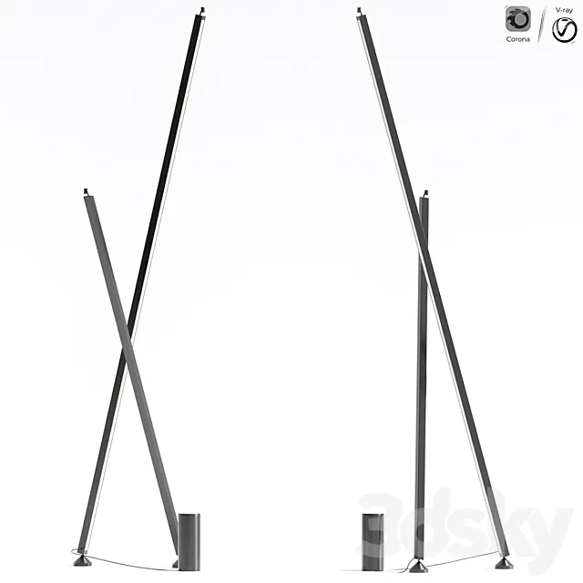 Sticks Stand Alone Vibia Floor Lamp 3DS Max Model