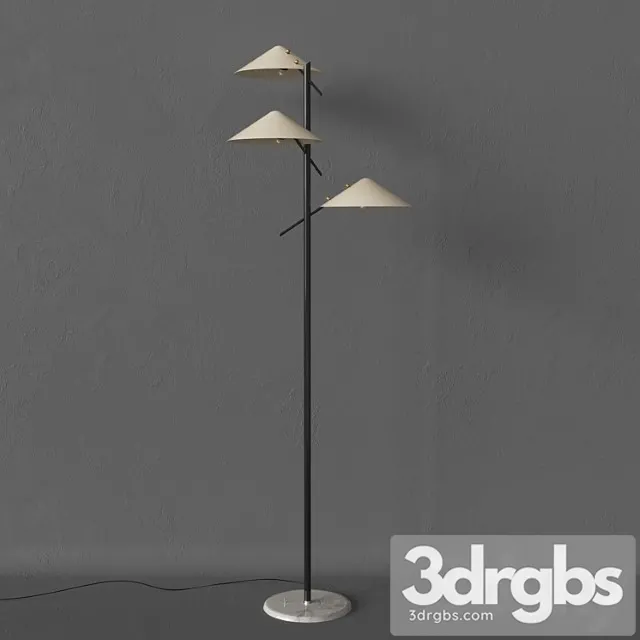 Stilnovo Floor Lamp Triple Shades 3dsmax Download