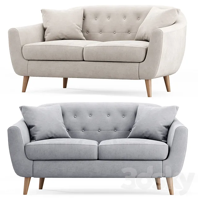 Stockholm 2-seater sofa 3ds Max