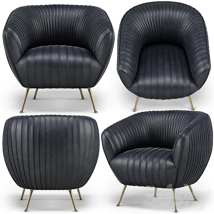 Stockton Lounge Chair Black 3DS Max