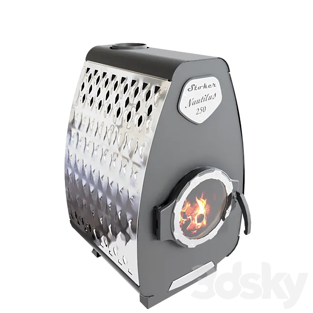 Stoker stove NAUTILUS 250 – OM 3DS Max Model