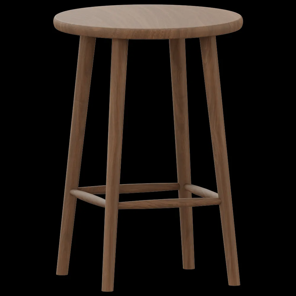 Stolab – Bar stool Miss Button H62 Oak 3ds Max