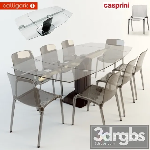 Stolstul Casprini Calligaris Table and Chair 3dsmax Download