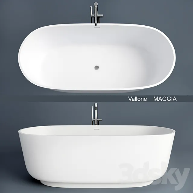 Stone bath Vallone MAGGIA 3DS Max Model