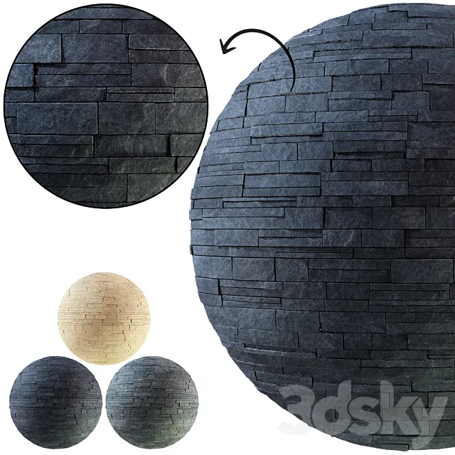 Stone Brick Wall (Seamless) 3ds Max