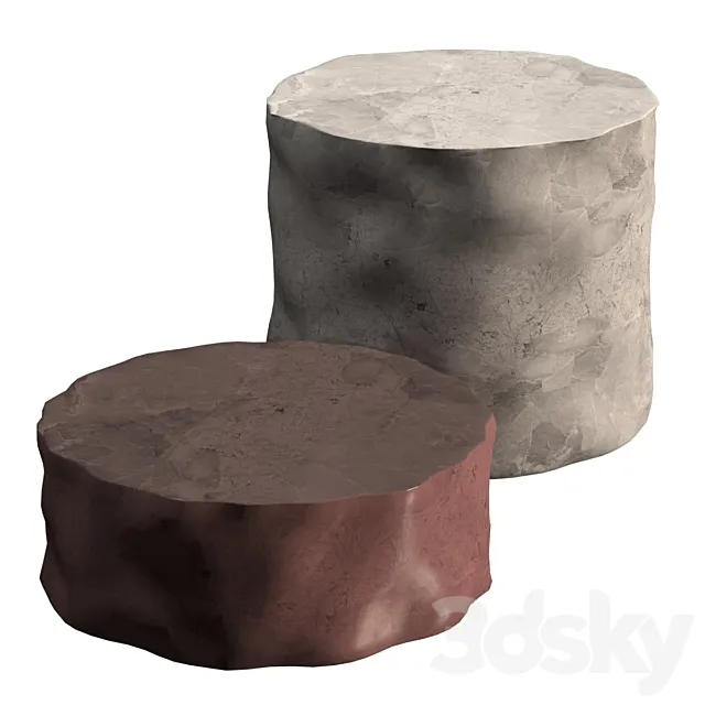 Stone coffee tables 3DSMax File