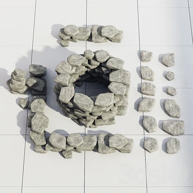 Stone decor for exterior 3DS Max Model