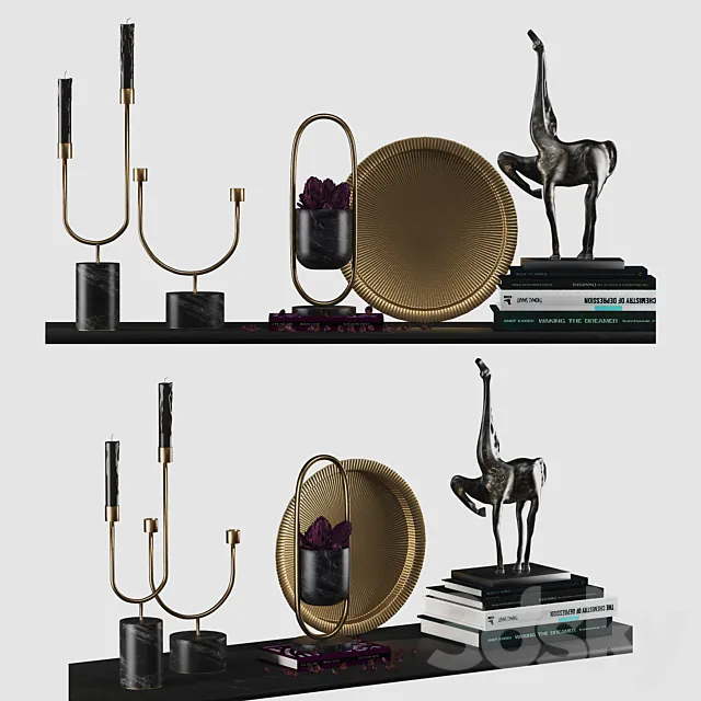 Stone Dried Decorative Set 3ds Max