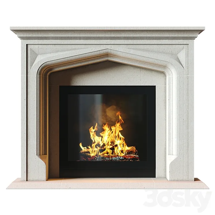 Stone Fireplace 1 3DS Max Model