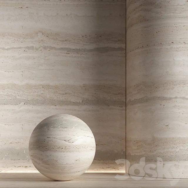 Stone material travertine. 41 pbr seamless 3ds Max