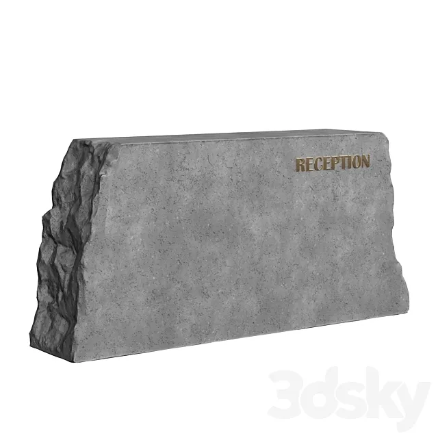 stone reception desk 3DS Max Model