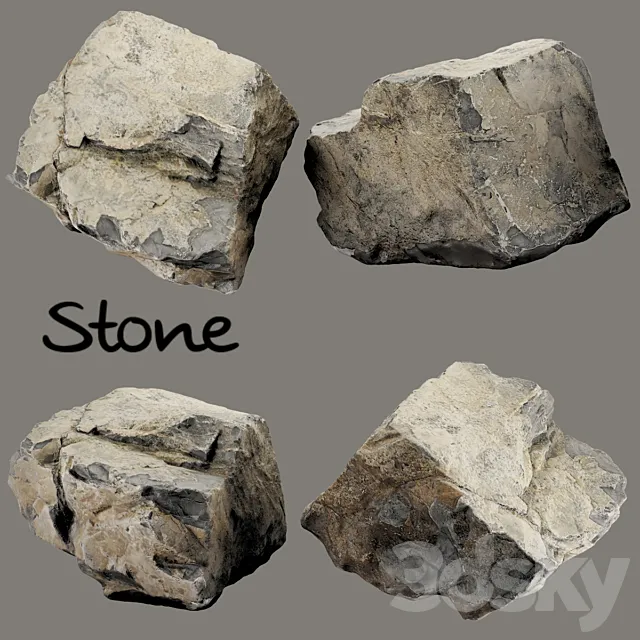 Stone scan 3ds Max