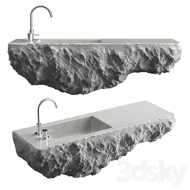 Stone sink 3 3DS Max Model