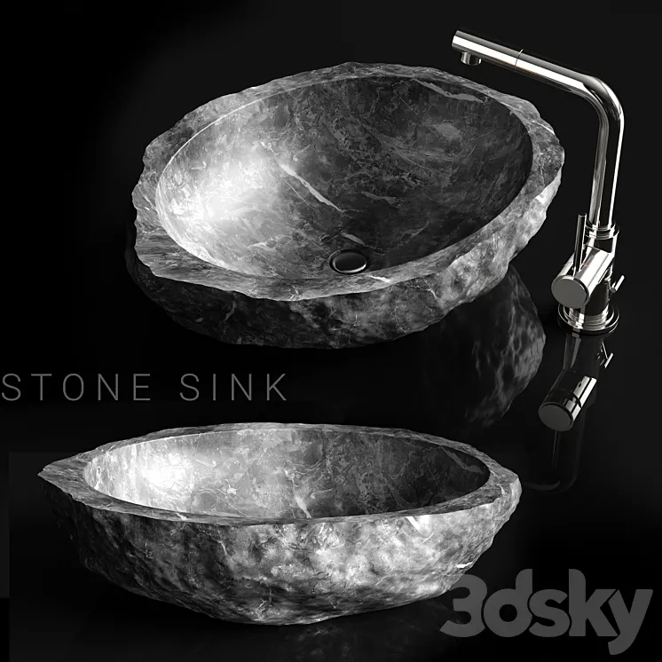 Stone sink 3DS Max