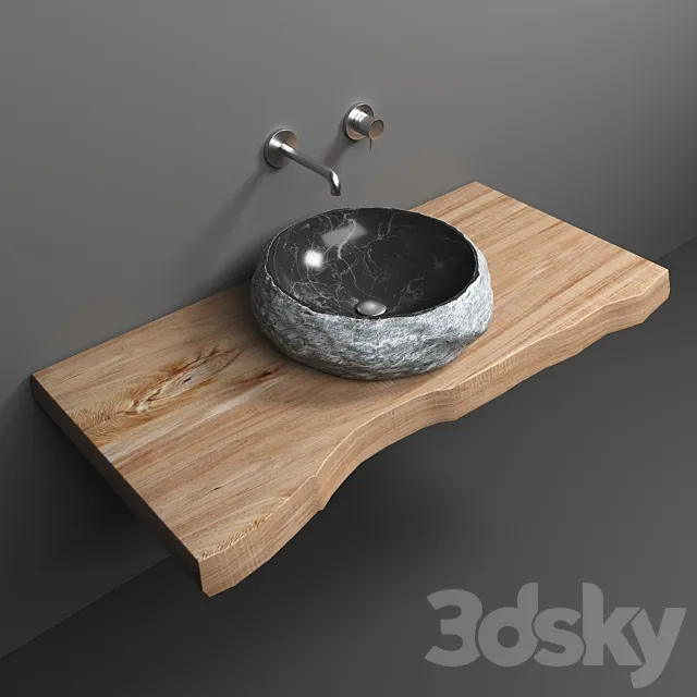 Stone sink 3ds Max