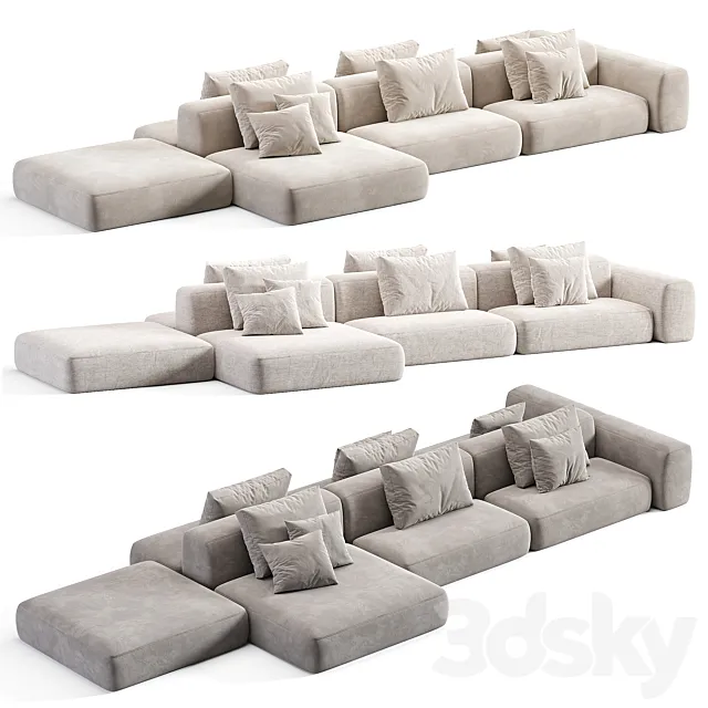 Stone Sofa Modular Sofa By Tamamm 3ds Max