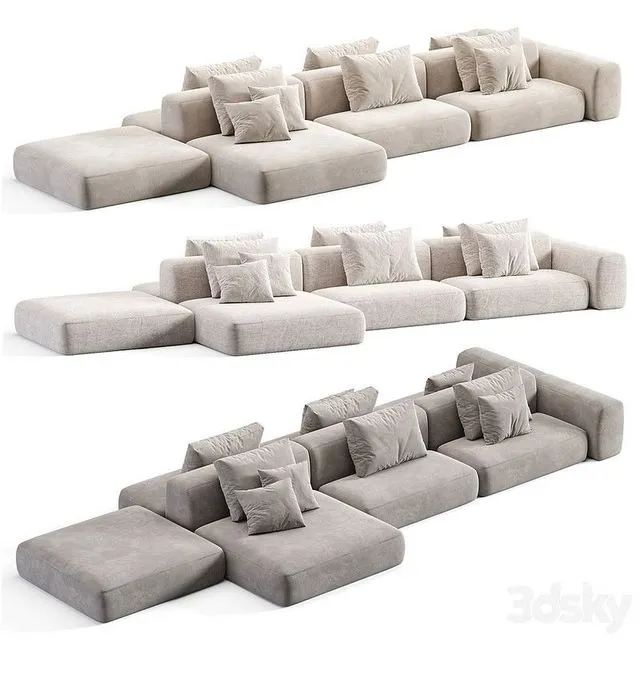 Stone Sofa Modular Sofa By Tamamm 3dsMax Model