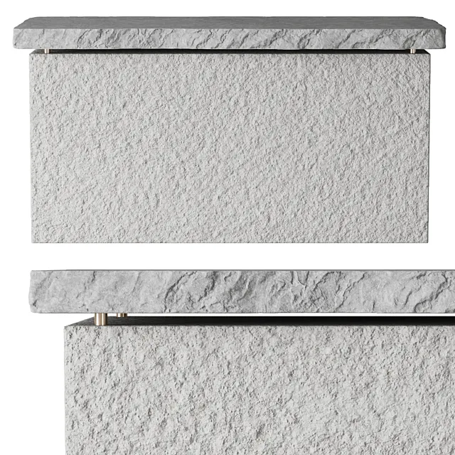 stone table island 3DS Max Model