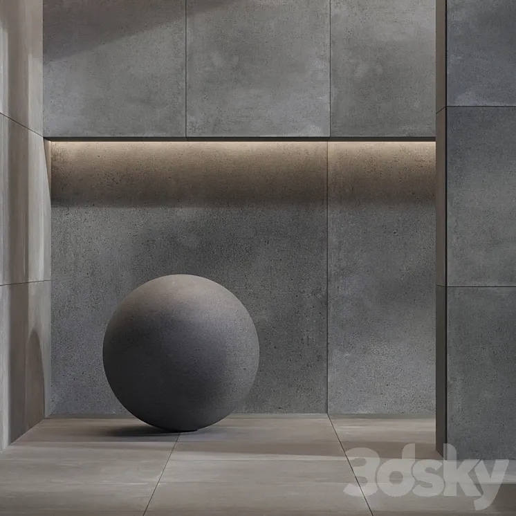 Stone tile set 32 – Tau Ceramica Cemento Oristan Grafito Natural 3DS Max Model