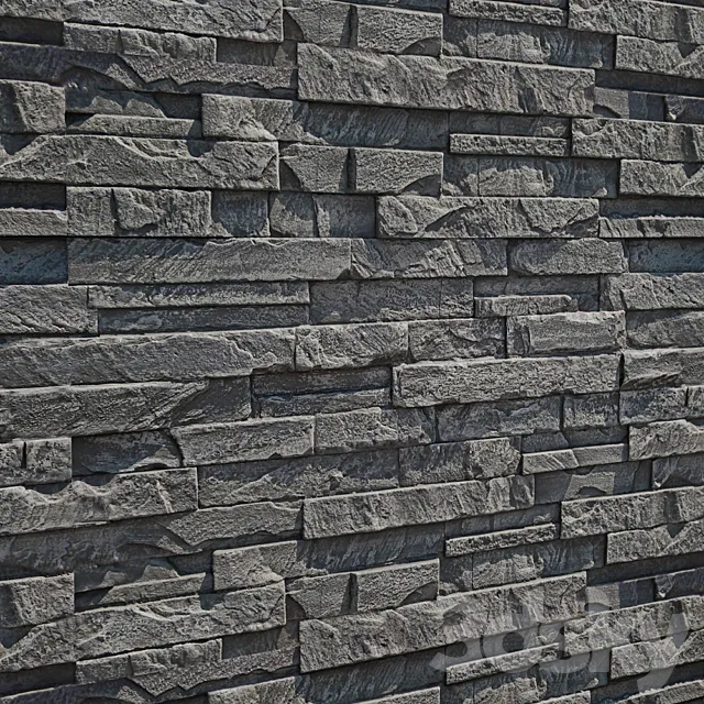 Stone wall 3DS Max Model