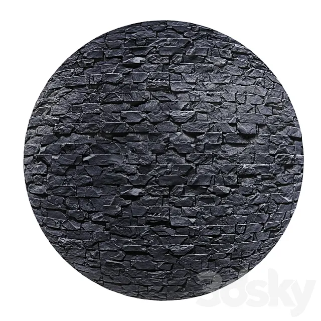 Stone Wall – Anthracite 3ds Max