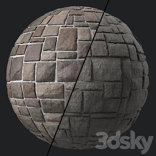 Stone Wall Materials 104- Decorative Random Pattern | Pbr 4k Seamless 3ds Max