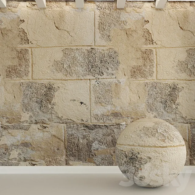 Stone wall. Stone block. 147 3DS Max Model