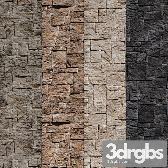 Stone walls set 3 3dsmax Download