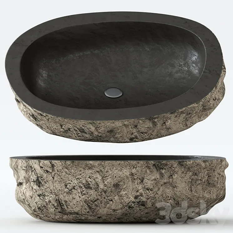 Stone washbasin. 3DS Max