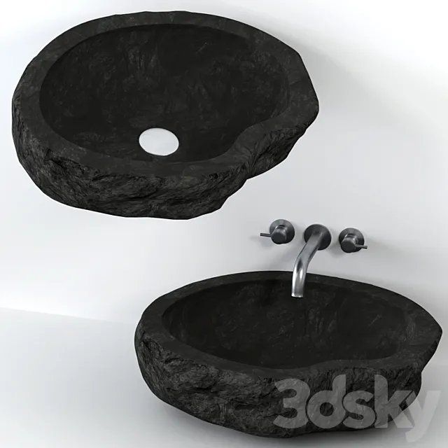 Stone washbasin 3ds Max