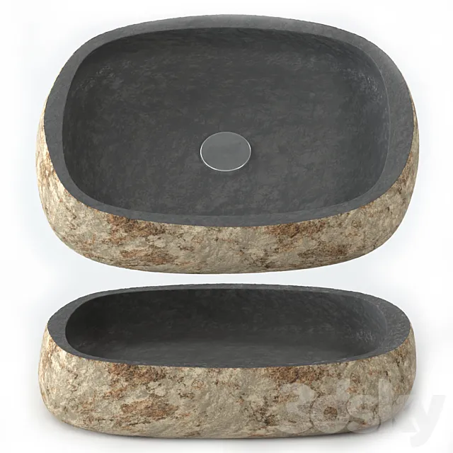 Stone washbasin 3ds Max