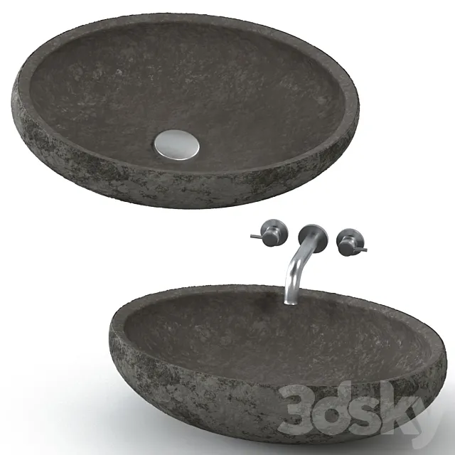 Stone washbasin 3DS Max Model