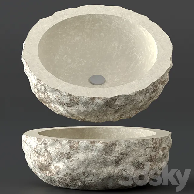 Stone washbasins. 3DSMax File