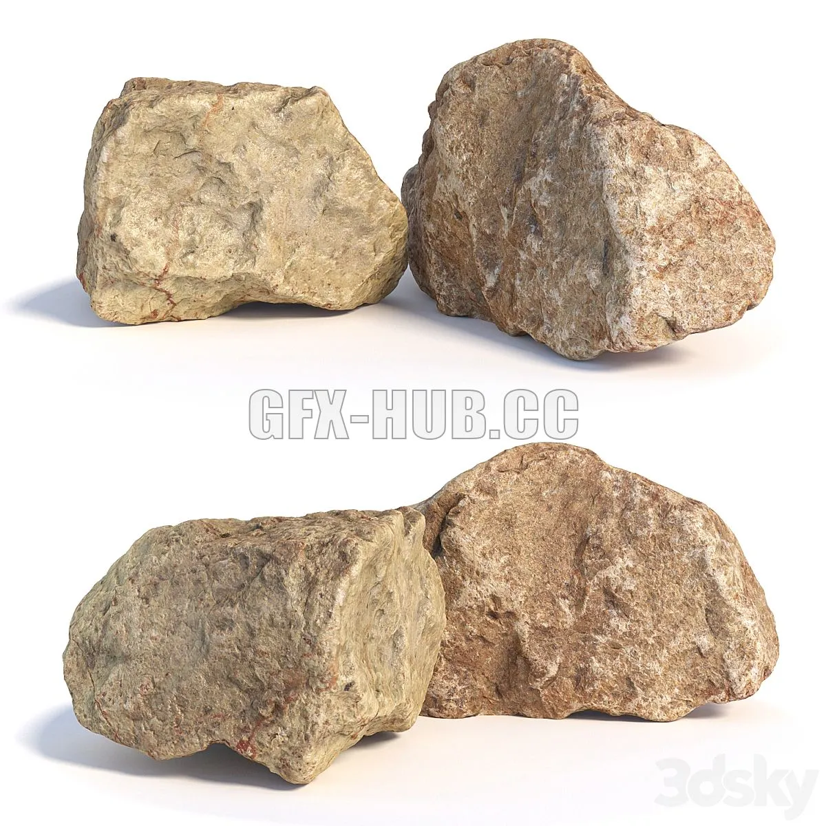 Stones 136 3dsMax Model