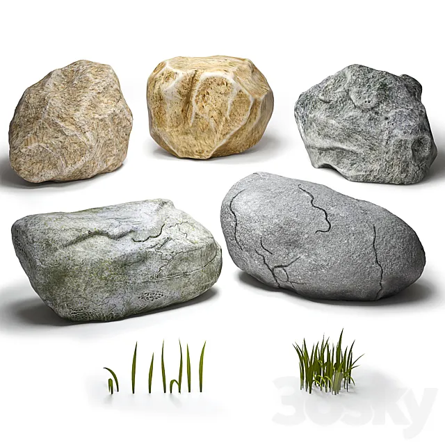 Stones & grass 3DSMax File