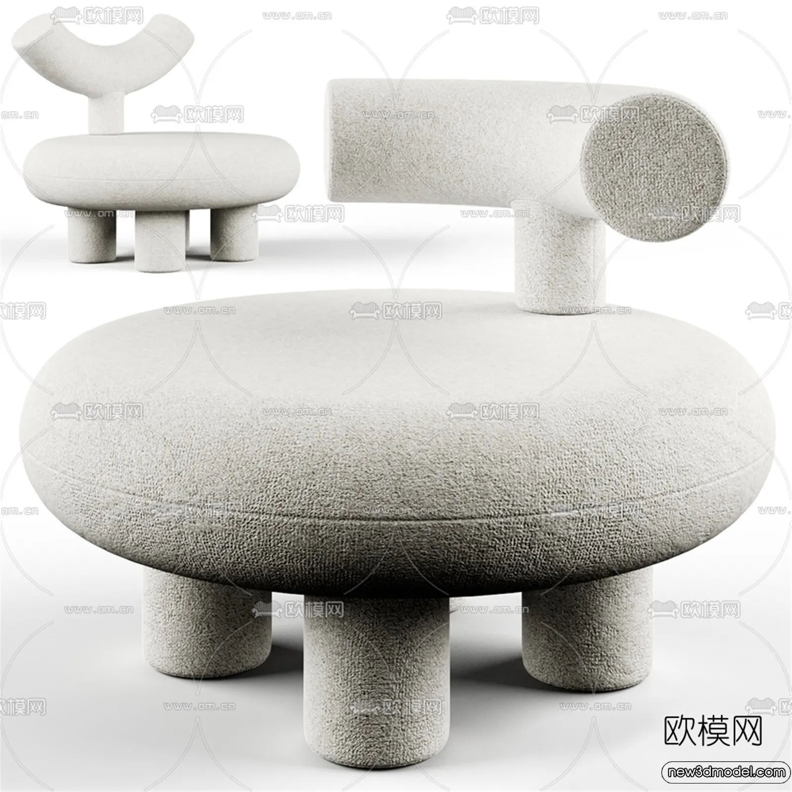 Stool – Bar Chair – 3D Models – 3D Furniture Models for Interior – 017