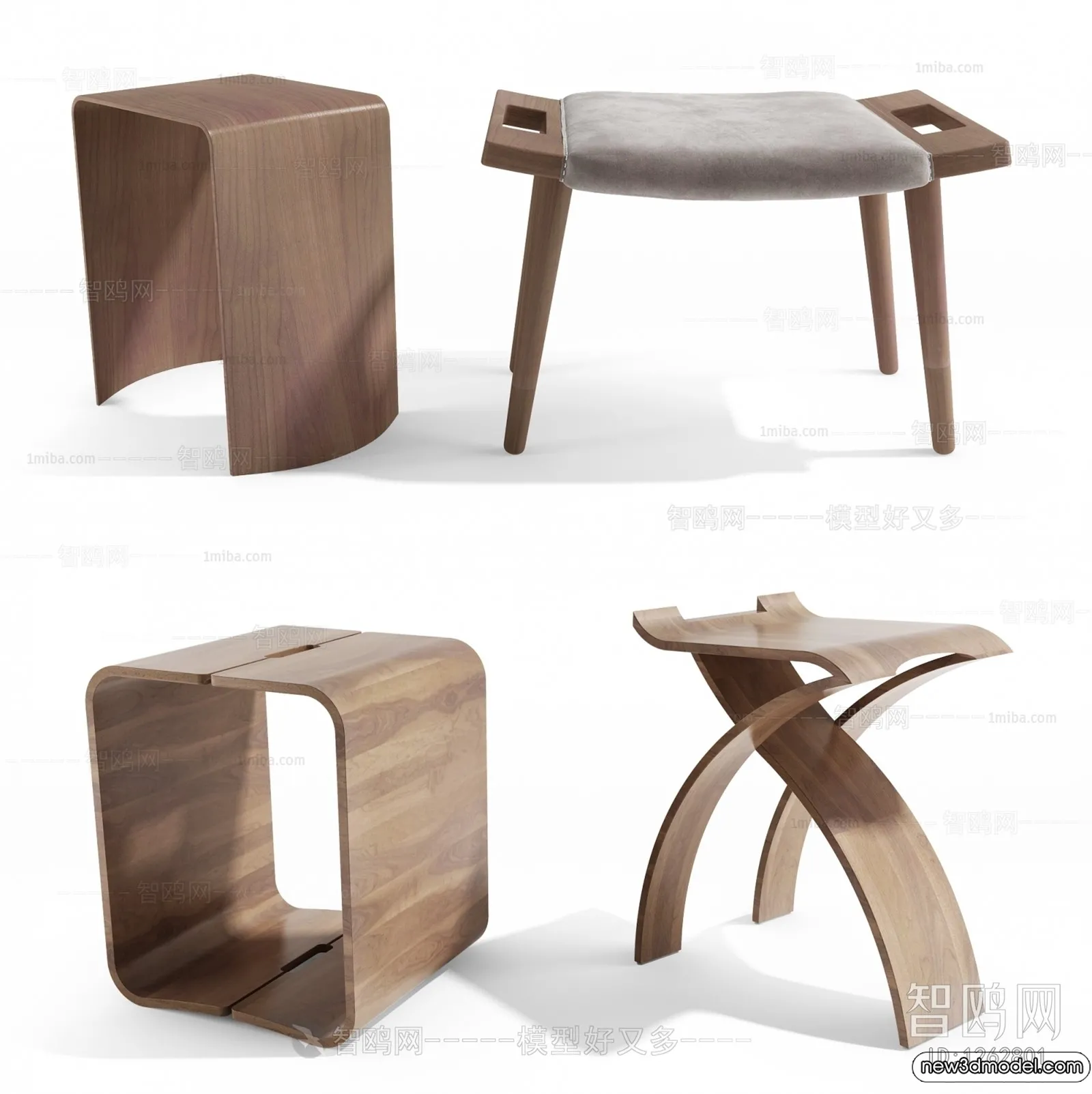 Stool – Bar Chair – 3D Models – 3D Furniture Models for Interior – 035