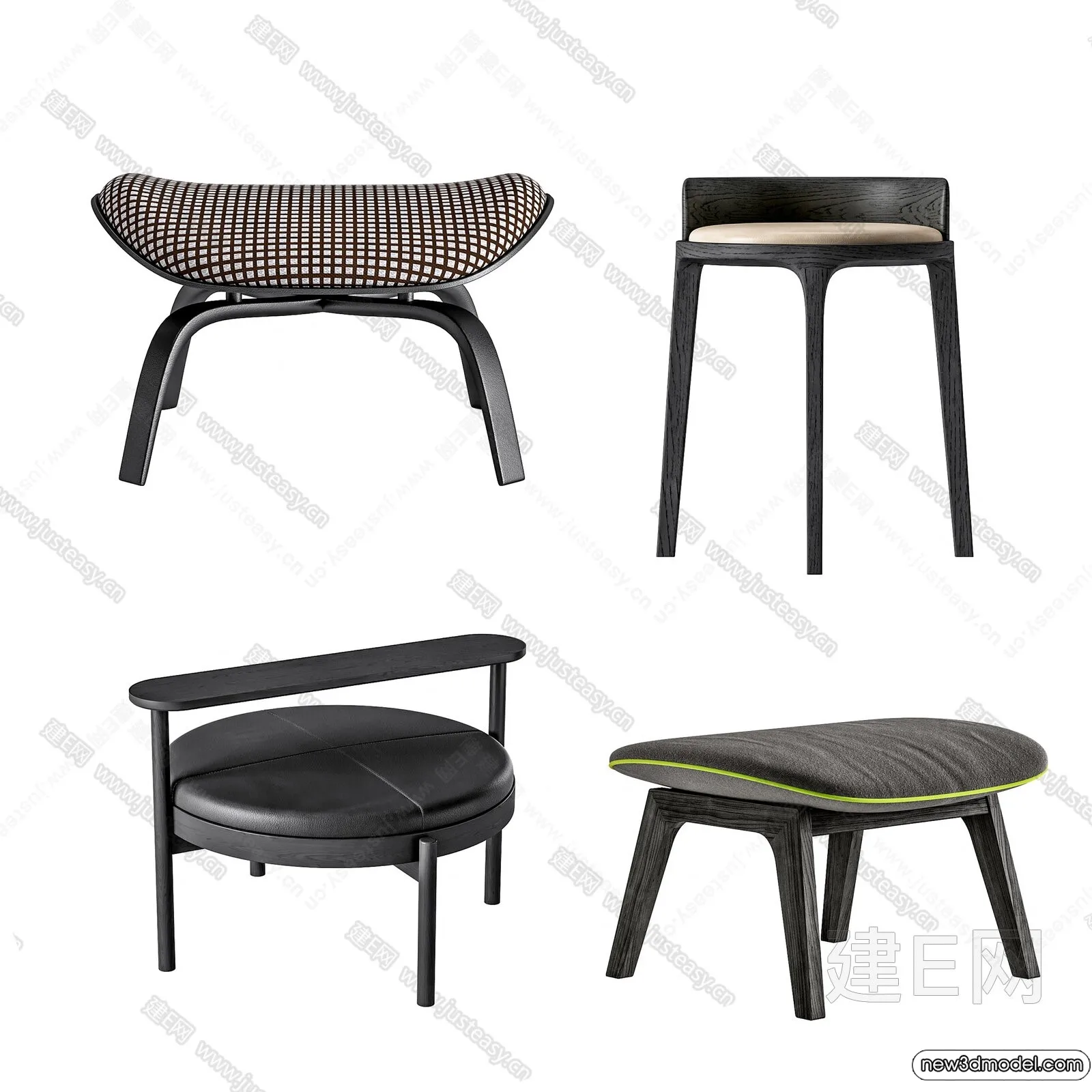 Stool – Bar Chair – 3D Models – 3D Furniture Models for Interior – 075