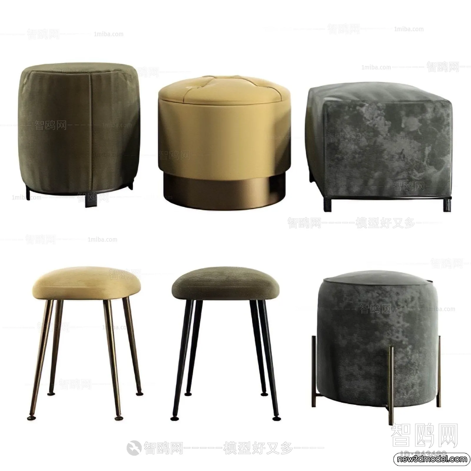 Stool – Bar Chair – 3D Models – 3D Furniture Models for Interior – 097