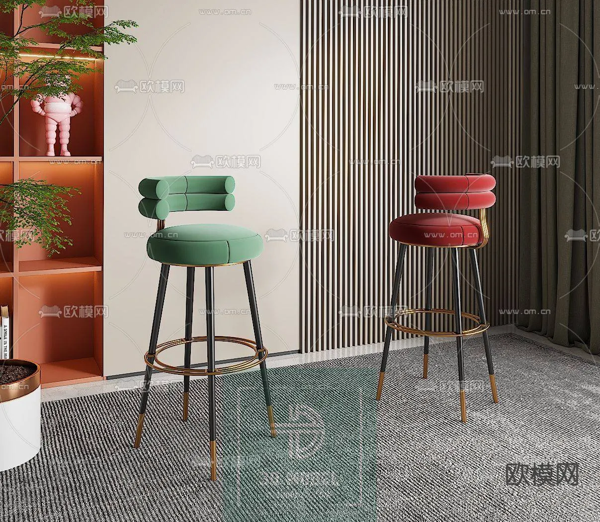 STOOL – BAR CHAIR – 3DS MAX – 022