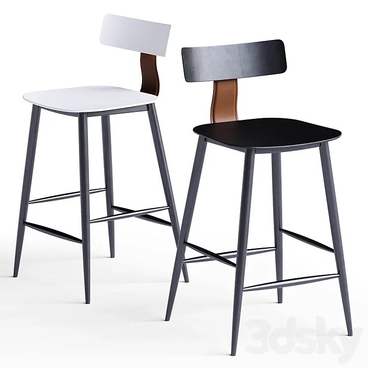 Stool Group Semi-bar chair ANT 3DS Max