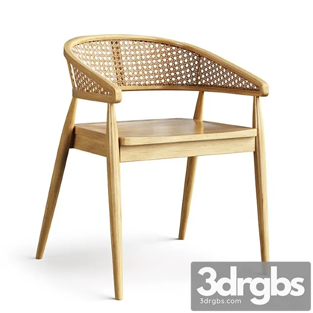 Stool rattan wood