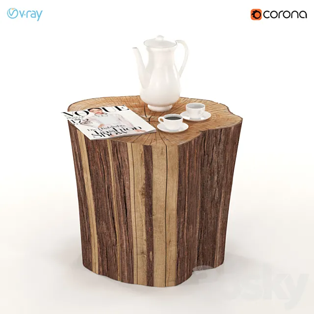 Stool table. 3ds Max