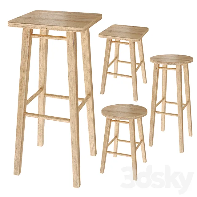 stools SMKA 3DS Max Model