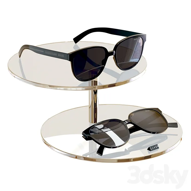 Store Display \/ Dior \/ Sunglasses Flag 1 Black 3DS Max